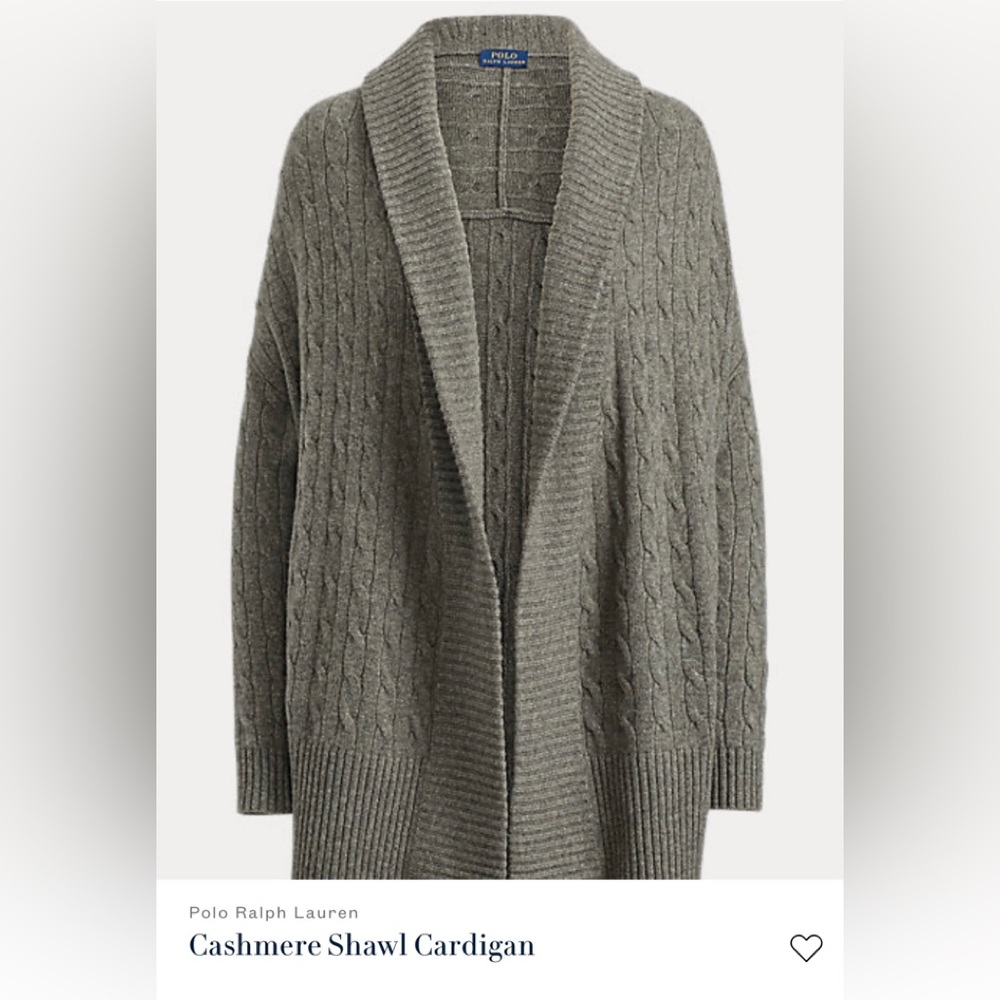 Polo Ralph Lauren Cashmere Shawl Cardigan. Size XS. Deep Burgundy/Plum. Pre-owne